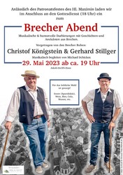 "Brecher Abend" mit Christof Königstein und Gerhard Stillger